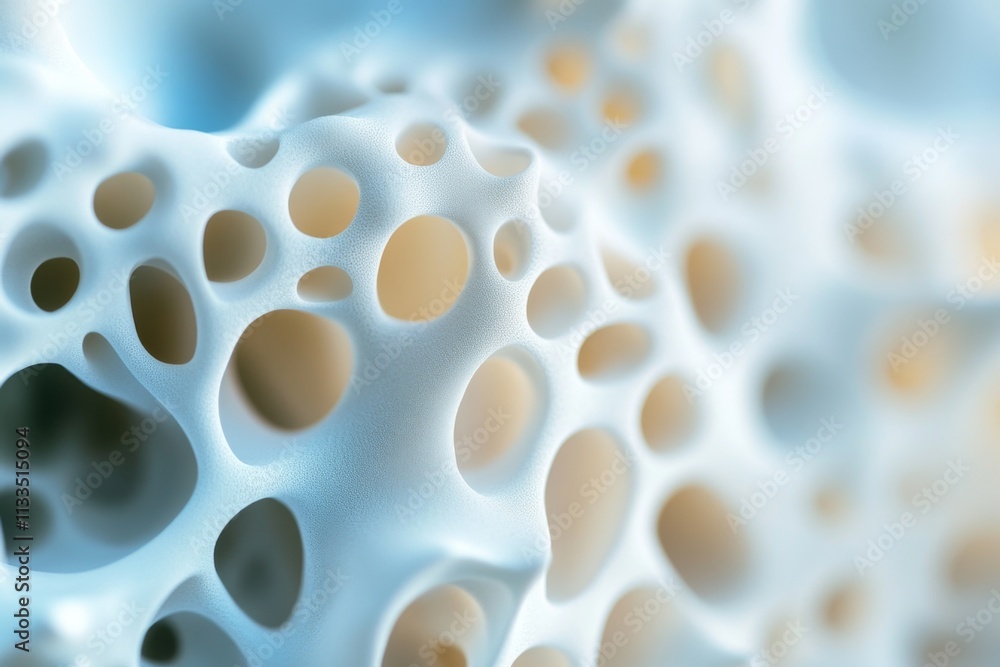 Poster intricate bone structure: a visual representation of porosity