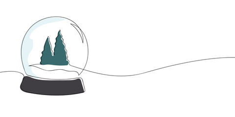 A single line drawing of a manger and star. Continuous line christmas nativity scene icon. One line icon. Vector illustration.