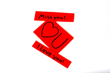 Miss you, Love you notes