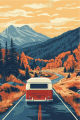 Vektorgrafik aus dem Package: flat, retro, vintage, modern, art, zeitgeist, film, movie, poster, kunstdruck