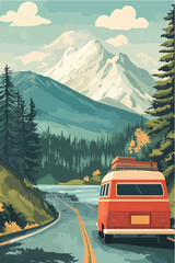Vektorgrafik aus dem Package: flat, retro, vintage, modern, art, zeitgeist, film, movie, poster, kunstdruck