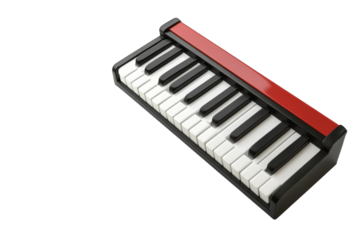 Modern Electric Keyboard Isolated on Transparent Background