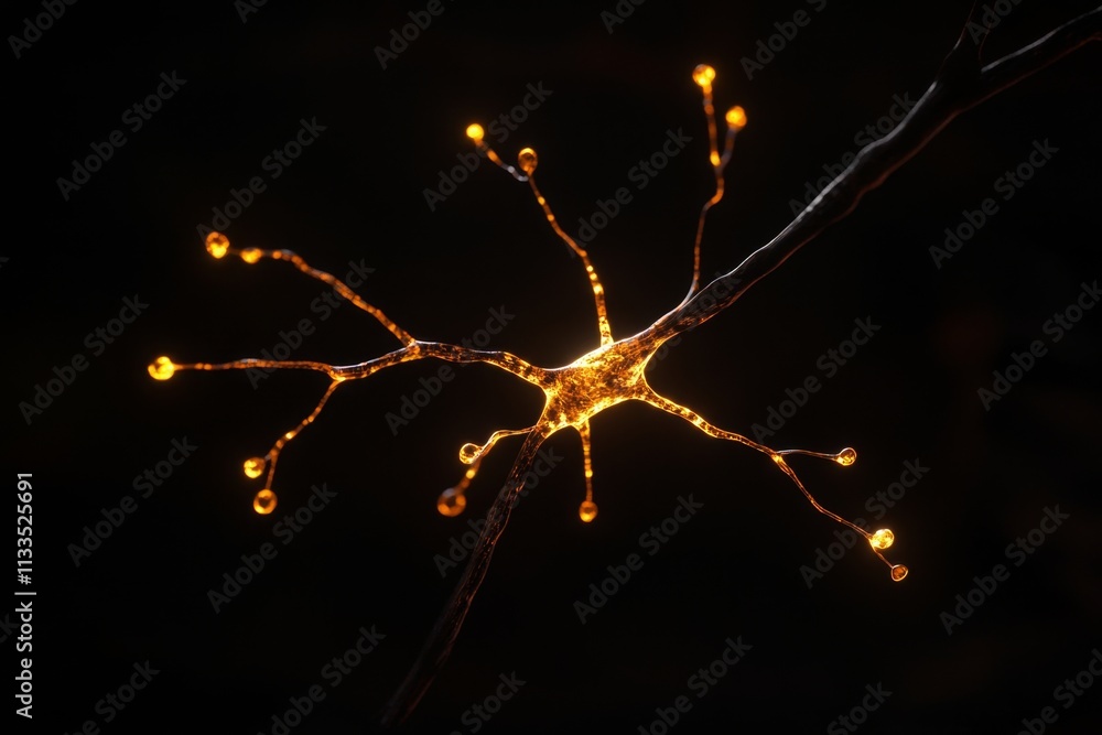 Poster intricate neuron structure - a visual representation of the nervous system