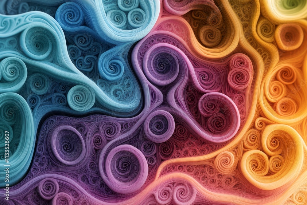 Poster abstract colorful spiral pattern design
