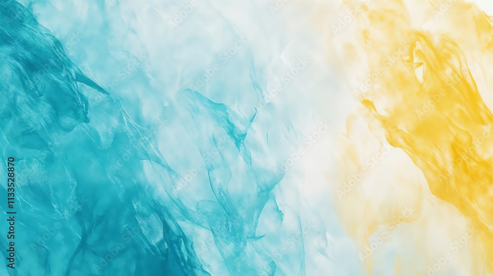 Aufkleber abstract background with smooth gradient transitions from blue to yellow, creating a soft and airy e