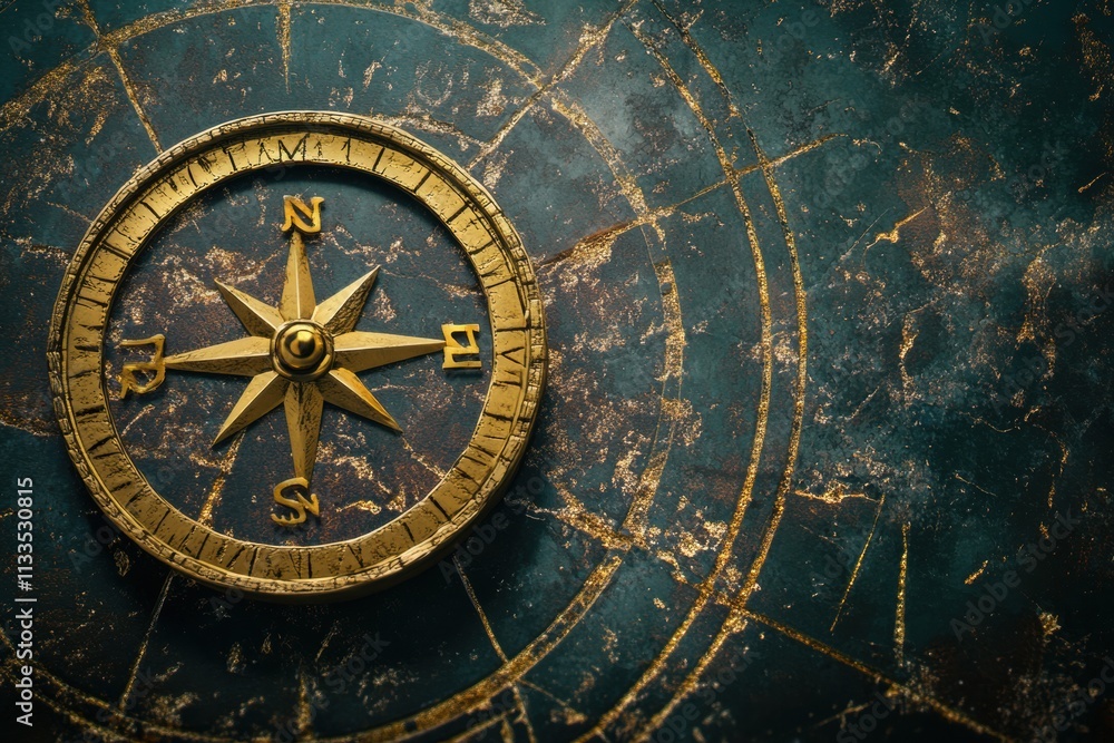 Poster an ethical compass symbolizes guidance for justice and transparency in how artificial intelligence i