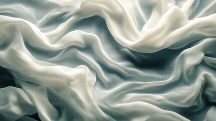 Obraz premium Draped ivory and grey silk fabric texture.