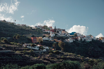 Obraz premium Sunny village on top of the mountain in Icod de los Vinos