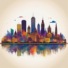 Obraz premium Stylish and modern skyline icons featuring elegant silhouettes and harmonious designs for contemporary projects.
