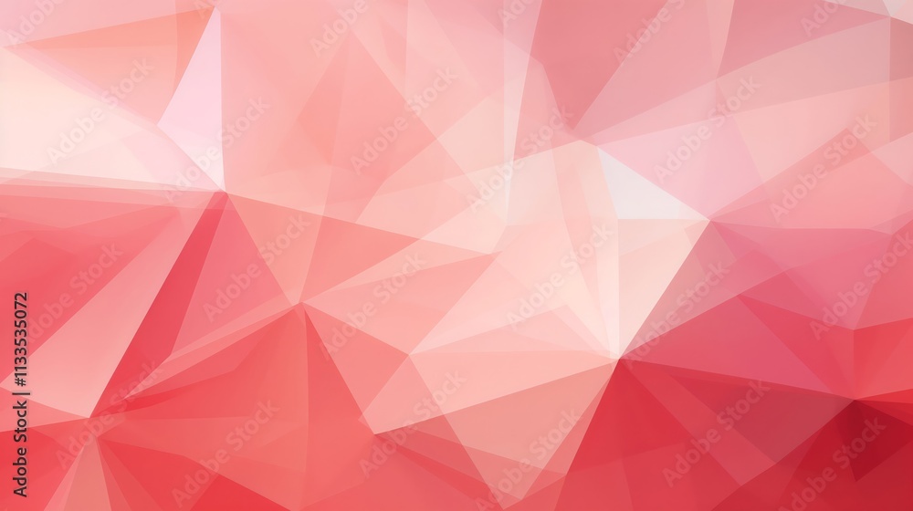 Poster abstract background texture with overlapping polygons in gradient shades of pink and red.depth. crea