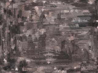 Obraz premium an abstract background with a dark gray color and subtle white and pink brushstrokes.