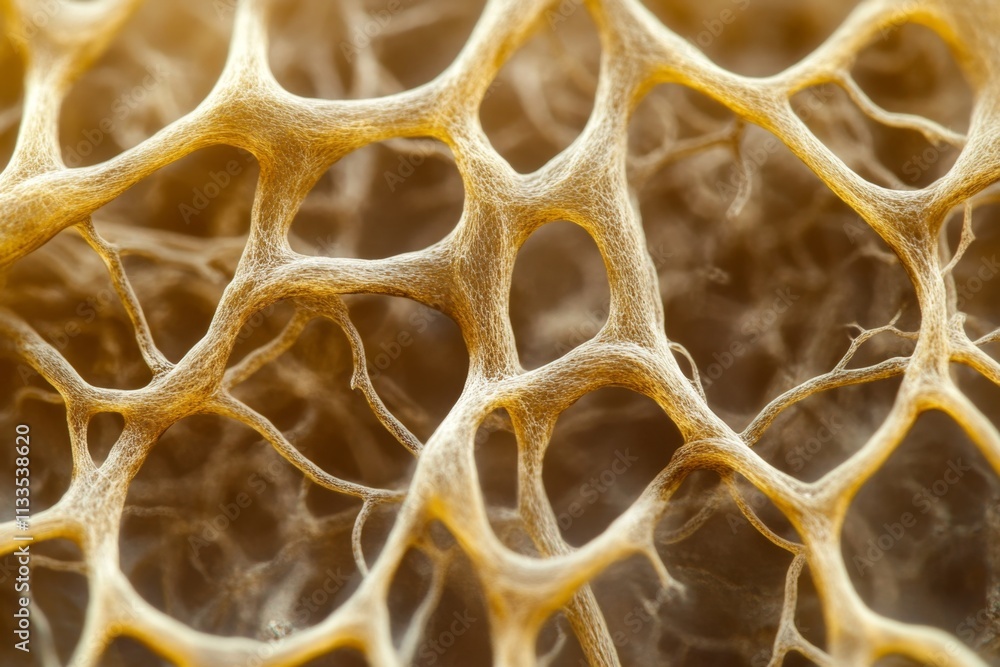 Poster intricate cellular structure - microscopic view