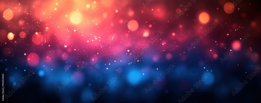 Aufkleber blurred abstract background shows vibrant red, blue gradient. colorful bokeh lights create dynamic v