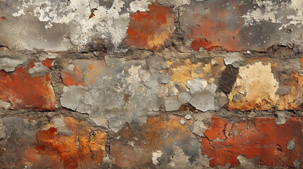 Fototapeta premium Backgrounds Old Brick Wall Rustic Weathered Appearance Background