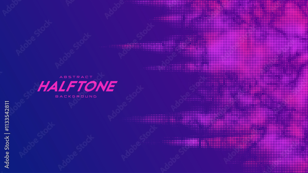 Poster abstract vector torn monochrome halftone background. scrathed dotted texture element.
