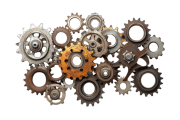 Bike Gears Isolated on Transparent Background