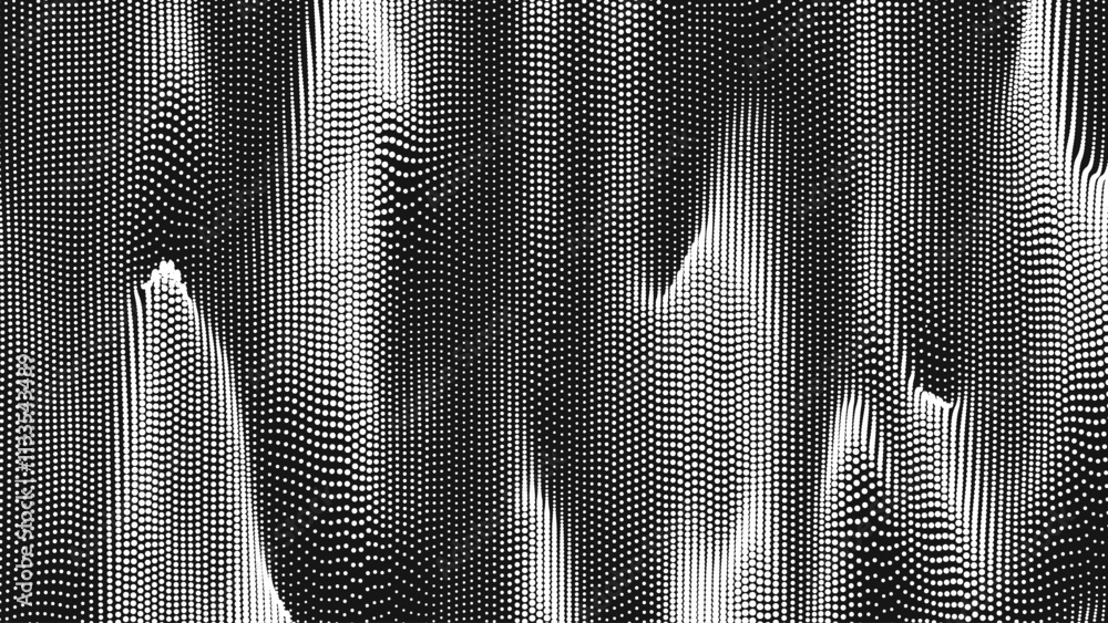 Aufkleber point wave vertical threads texture. abstract dot background. technological cyberspace background.