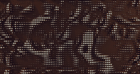 Abstract Geometric Pattern Dark Red Black and White Background With Cubes and Spheres