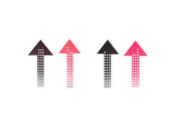 Dotted Line Arrow Design Isolated on Transparent Background