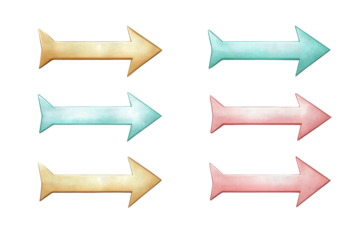 Embossed Arrow Design Isolated on Transparent Background