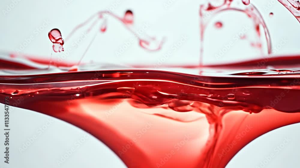 Poster captivating splash of red liquid creates mesmerizing patterns in motion. generative ai