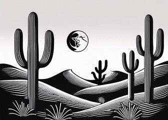 Nature-inspired desert skyline featuring elegant natural elements with clean and modern design.