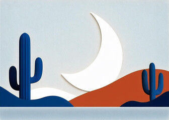 Nature-inspired desert skyline featuring elegant natural elements with clean and modern design.