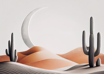 Nature-inspired desert skyline featuring elegant natural elements with clean and modern design.