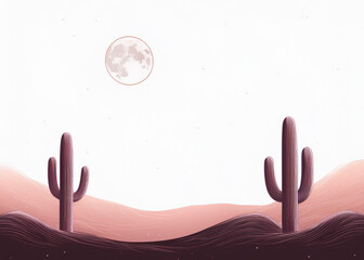 Nature-inspired desert skyline featuring elegant natural elements with clean and modern design.