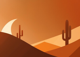 Nature-inspired desert skyline featuring elegant natural elements with clean and modern design.