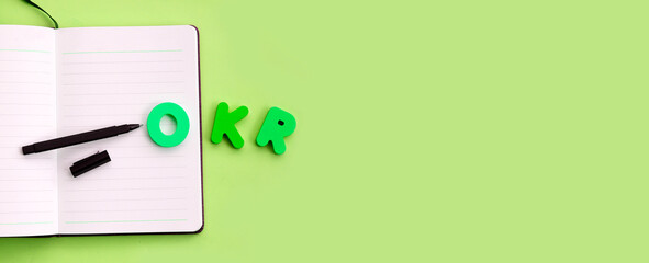 Obraz premium OKR or Objective Key Results