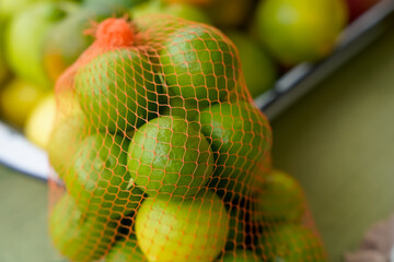 Display of lemons at market