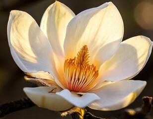 Magnolia Flower Bloom Sunlight