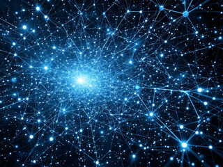 Network, Connectivity, Digital, Technology, Nodes, Lines, Dots, Blue, Glowing, Web, Internet, Data, Information, Communication, Links, Grid, Matrix, Cyberspace, Virtual, Online, Interconnected, Wires,