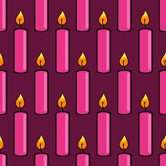 Birthday party seamless candle pattern for wrapping paper and fabrics