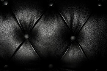 Black Padded Leather Texture