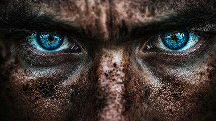 Naklejka premium Close-Up Illustration of a Shocked Eye, Expressive Art with Detailed Iris and Vibrant Colors