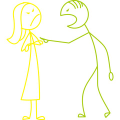 Cartoon hand drawn stick man