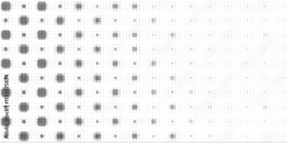 Poster abstract design with irregular shapes on a grid