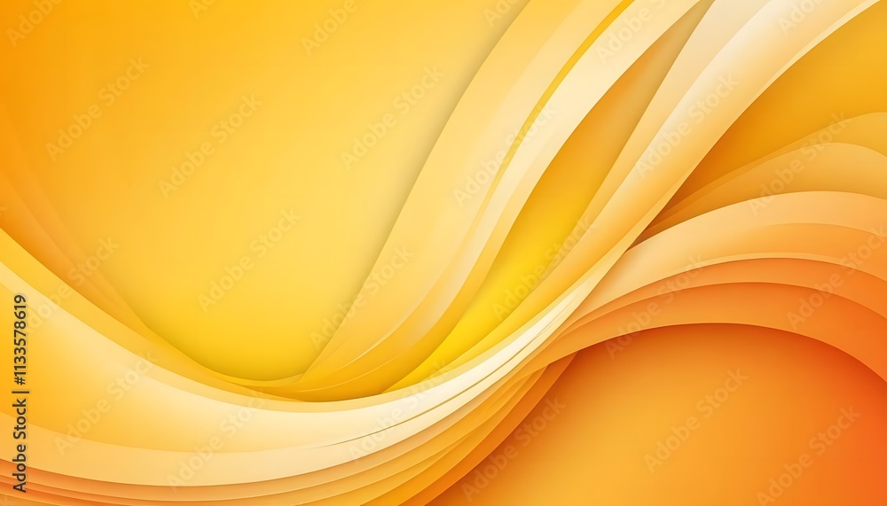 Aufkleber abstract orange and yellow swirling waves background design dynamic curvy lines pattern texture
