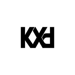 kxd lettering initial monogram logo design