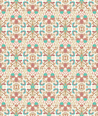  Seamless flourish laced ornament, ornamental texture, woven laced abstract pattern on white background