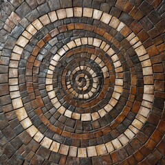 Fototapeta premium Tiled bottom of the pool in brown tones