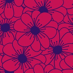 Abstract floral seamless flowers pattern for wrapping paper and fabrics and kids