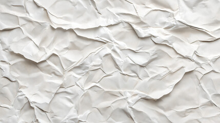 Obraz premium crumpled paper texture, Abstract white crumpled and creased recycle paper texture background