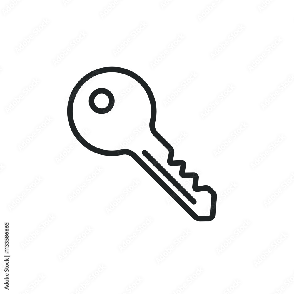 Canvas Prints key thin line icons. editable stroke and perfect pixel on transparent background