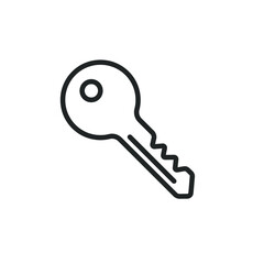 Key thin line icons. Editable stroke and Perfect pixel on transparent background