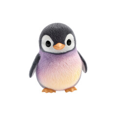Obraz premium Adorable Pastel Penguin 3D Render of a Cute Baby Penguin