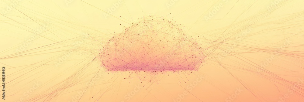 Poster A minimalistic cloud symbol appears in the center, symbolizing cloud technology, with a soft gradient background for text placement. Generative AI