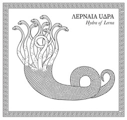 Vector illustration of hydra, greek mythological monster © Darko